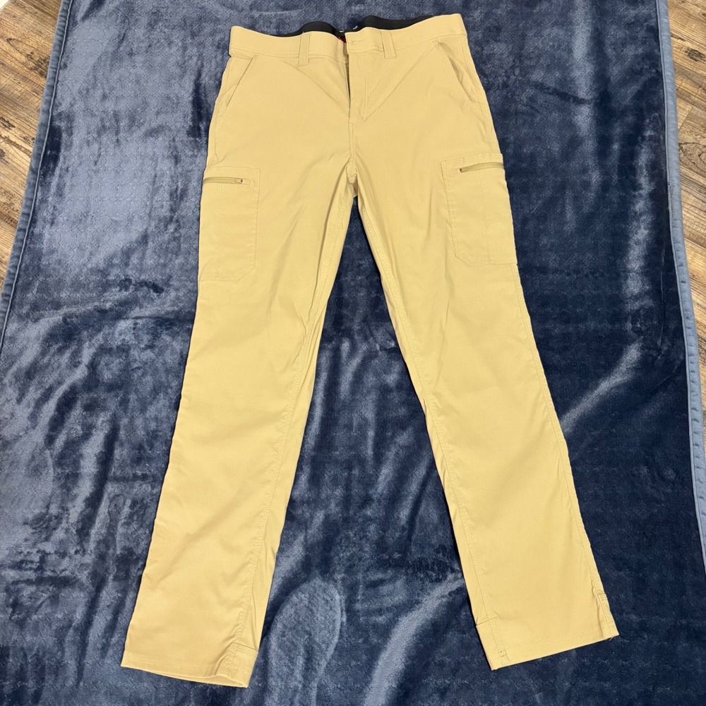 Wrangler ATG Mens Cargo Pants Khaki Tan Stretch Outdoor 38x34 1854951 Work